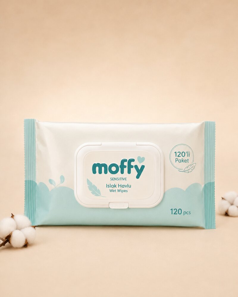 Мокри кърпички Moffy Sensitive 120 бр.